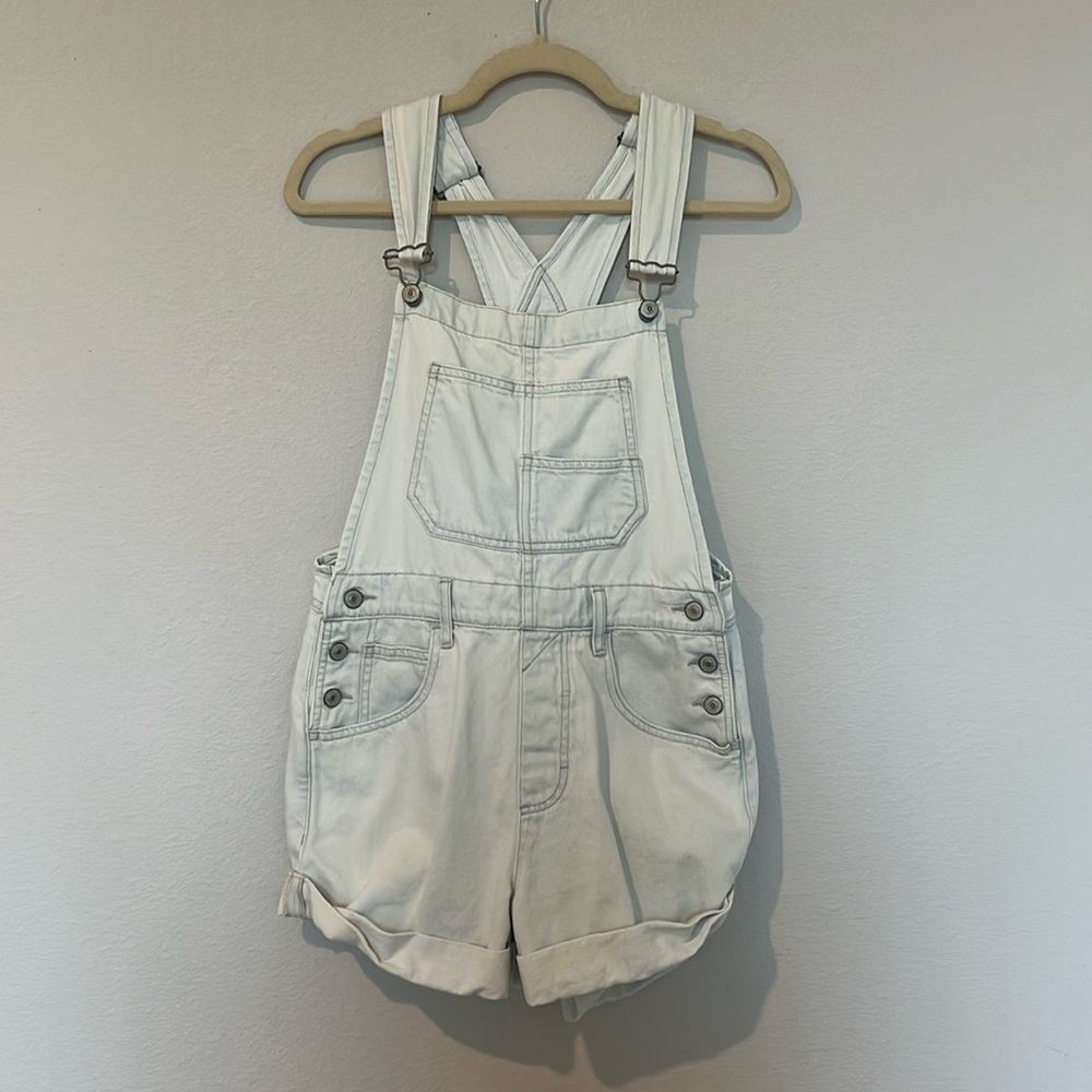 Free People We The Free Ziggy Denim Shortalls - Light Wash